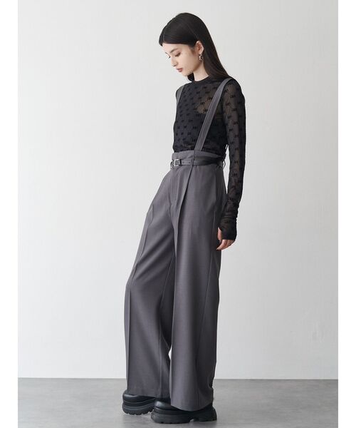 セール】【セットアップ対応】チェーンベルトサスペンダーパンツ