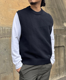 ikka（イッカ）の「【洗濯機で洗える】GOKU楽ニットカルゼベスト（ベスト）」