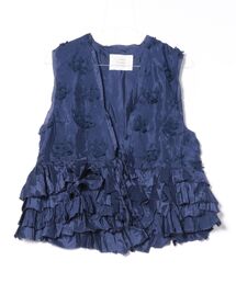 crinkle crinkle crinkle | 【crinkle crinkle crinkle(クリンクルクリンクルクリンクル)】frill rayon shantung vest / フリルベスト(ベスト)