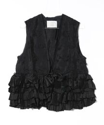 crinkle crinkle crinkle | 【crinkle crinkle crinkle（クリンクルクリンクルクリンクル）】frill rayon shantung vest / フリルベスト(ベスト)
