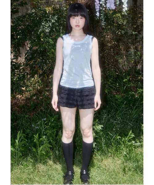 タンクトップ ノースリーブ A'GEM/9 × .kom 「FANCY CLUB/ファンシークラブ」 3-Way Dot Mesh Layered S A'GEM/9 × .kom 『FANCY CLUB/ファンシークラブ』 3-Way Dot