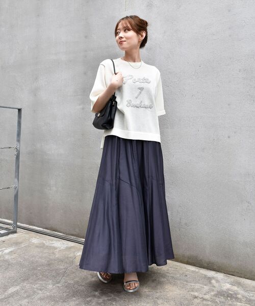 le.coeur blanc（ルクールブラン）の「《手洗い可能》シルキーローンギャザースカート（スカート・レディース・ブラウン/チャコールグレー/ピンク系その他・38）」の6枚目の写真