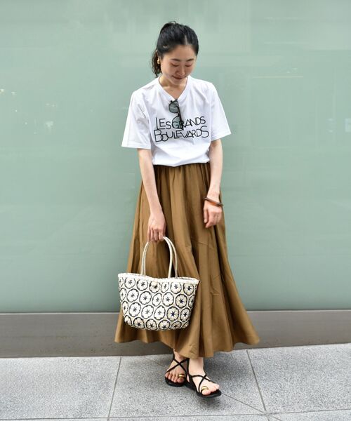 le.coeur blanc（ルクールブラン）の「《手洗い可能》シルキーローンギャザースカート（スカート・レディース・ブラウン/チャコールグレー/ピンク系その他・38）」の18枚目の写真