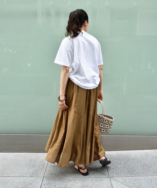 le.coeur blanc（ルクールブラン）の「《手洗い可能》シルキーローンギャザースカート（スカート・レディース・ブラウン/チャコールグレー/ピンク系その他・38）」の19枚目の写真