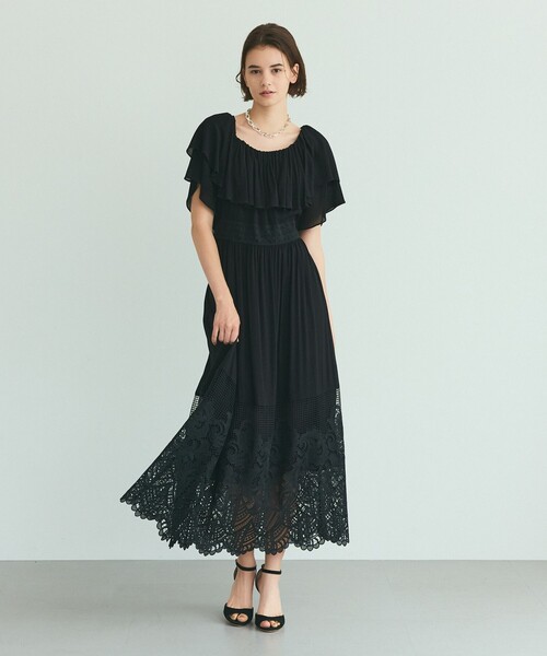 2023SS♡グレースコンチネンタル レース 切り替え マキシ丈 ワンピース