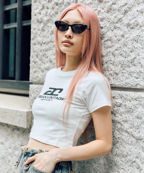 ACLENT（アクレント）の「【6th Anniversary】ロゴプリントミニTシャツ（Tシャツ/カットソー・レディース・ホワイト/ブラウン/ブラック・FREE）」の7枚目の写真