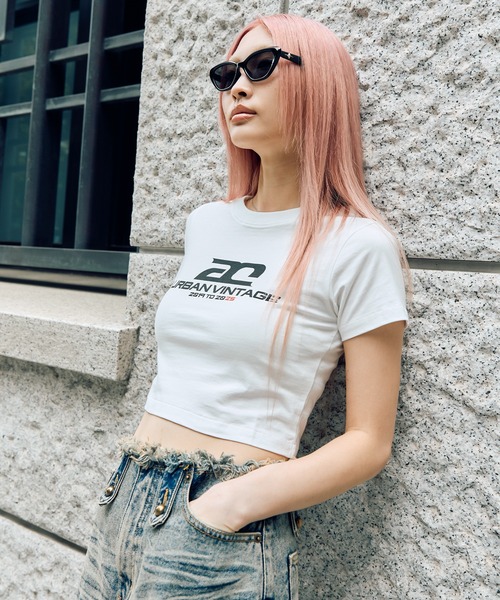 ACLENT（アクレント）の「【6th Anniversary】ロゴプリントミニTシャツ（Tシャツ/カットソー・レディース・ホワイト/ブラウン/ブラック・FREE）」の8枚目の写真