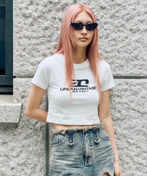 ACLENT（アクレント）の「【6th Anniversary】ロゴプリントミニTシャツ（Tシャツ/カットソー・レディース・ホワイト/ブラウン/ブラック・FREE）」の9枚目の写真