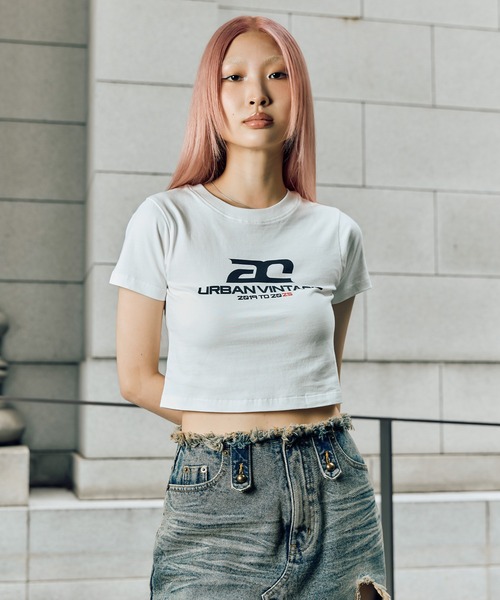 ACLENT（アクレント）の「【6th Anniversary】ロゴプリントミニTシャツ（Tシャツ/カットソー・レディース・ホワイト/ブラウン/ブラック・FREE）」の10枚目の写真
