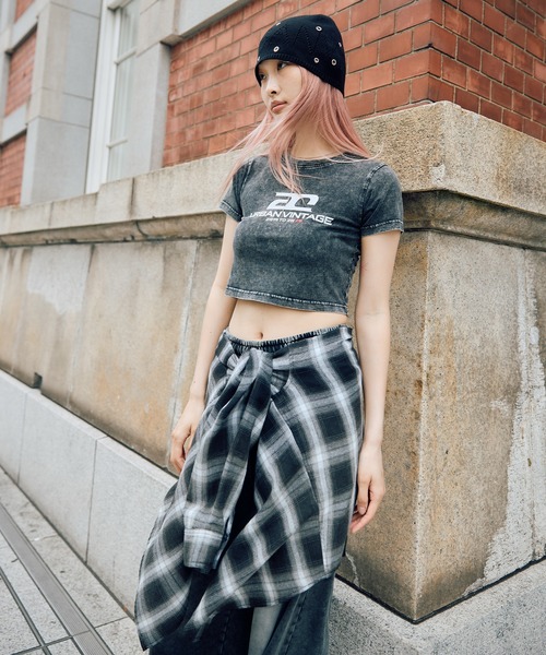 ACLENT（アクレント）の「【6th Anniversary】ロゴプリントミニTシャツ（Tシャツ/カットソー・レディース・ホワイト/ブラウン/ブラック・FREE）」の12枚目の写真