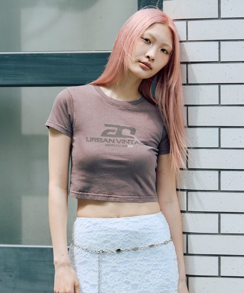 ACLENT（アクレント）の「【6th Anniversary】ロゴプリントミニTシャツ（Tシャツ/カットソー・レディース・ホワイト/ブラウン/ブラック・FREE）」の22枚目の写真