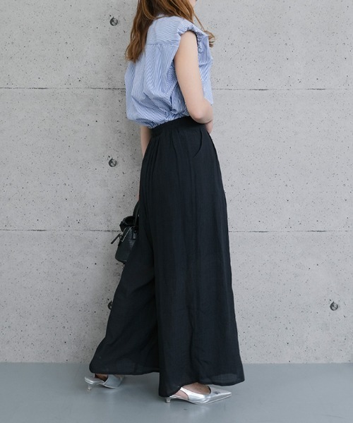 aquagarage(アクアガレージ)の「スカート見えワイドパンツ(その他パンツ・レディース・ベージュ/ブラック/カーキ・M/L)」の14枚目の写真