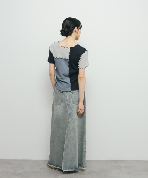 セール】MIXカラーパッチワークカットソー（Tシャツ/カットソー）｜KBF