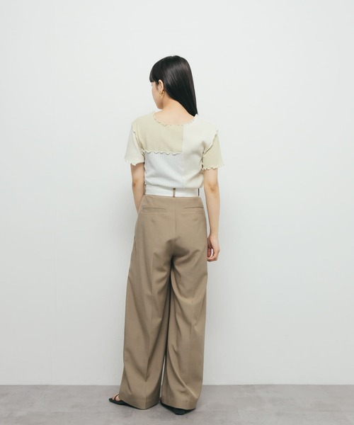 E9448-41◾️キャピタル　パッチワーク　長袖カットソー E9448-41◾️キャピタル パッチワーク 長袖カットソー