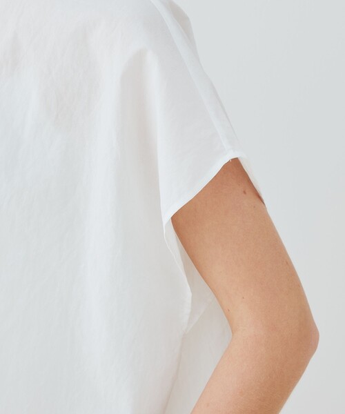 GALERIE VIE（ギャルリー ヴィー）の「コットンタイプライター スタンドネック ボックスシャツ（シャツ/ブラウス・レディース・ホワイト/ライトブルー・FREE）」の8枚目の写真