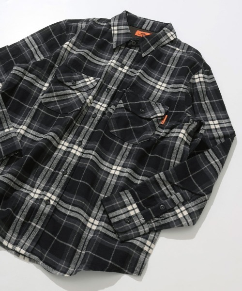 KRIFF MAYER（クリフメイヤー）の「ビエラチェック長袖シャツ（シャツ/ブラウス・メンズ・レッド/カラフル/チャコール/オリーブ/ナチュラル・MEDIUM/LARGE/X-LARGE）」の3枚目の写真