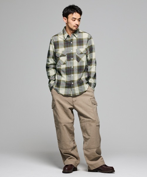 KRIFF MAYER（クリフメイヤー）の「ビエラチェック長袖シャツ（シャツ/ブラウス・メンズ・レッド/カラフル/チャコール/オリーブ/ナチュラル・MEDIUM/LARGE/X-LARGE）」の7枚目の写真