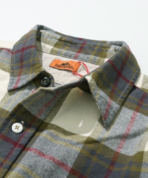 KRIFF MAYER（クリフメイヤー）の「ビエラチェック長袖シャツ（シャツ/ブラウス・メンズ・レッド/カラフル/チャコール/オリーブ/ナチュラル・MEDIUM/LARGE/X-LARGE）」の15枚目の写真