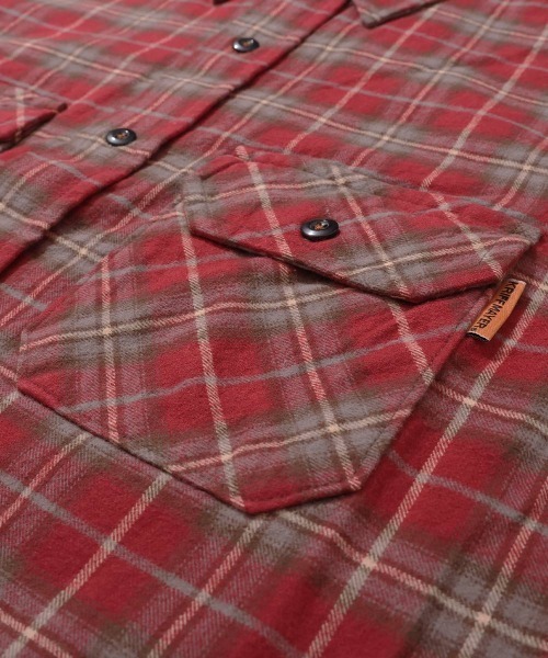 KRIFF MAYER（クリフメイヤー）の「ビエラチェック長袖シャツ（シャツ/ブラウス・メンズ・レッド/カラフル/チャコール/オリーブ/ナチュラル・MEDIUM/LARGE/X-LARGE）」の17枚目の写真