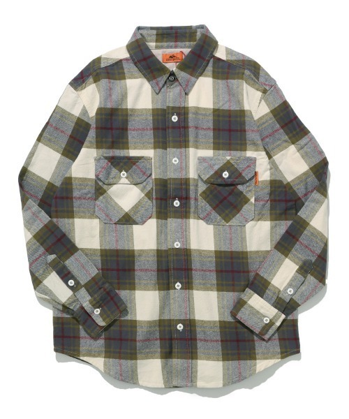 KRIFF MAYER（クリフメイヤー）の「ビエラチェック長袖シャツ（シャツ/ブラウス・メンズ・レッド/カラフル/チャコール/オリーブ/ナチュラル・MEDIUM/LARGE/X-LARGE）」の19枚目の写真