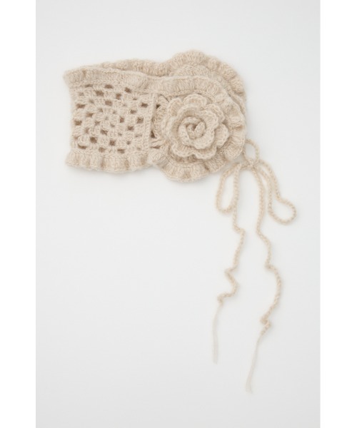 FLOWER KNIT HEADDRESS フラワー ニット ヘッドドレス（ニット