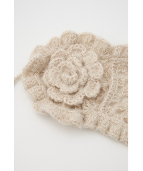 FLOWER KNIT HEADDRESS フラワー ニット ヘッドドレス（ニット