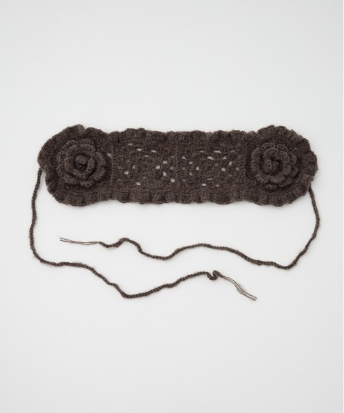 FLOWER KNIT HEADDRESS フラワー ニット ヘッドドレス（ニット
