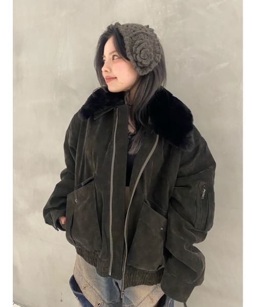 SLY（スライ）の「FLOWER KNIT HEADDRESS フラワー ニット ヘッドドレス（ニットキャップ/ビーニー・レディース・グレー/アイボリー・FREE）」の20枚目の写真