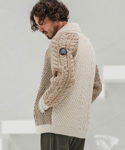 mcg3669-【HIMALAYAN CLIMBERS HAND-KNIT別注】手編み色切り替え