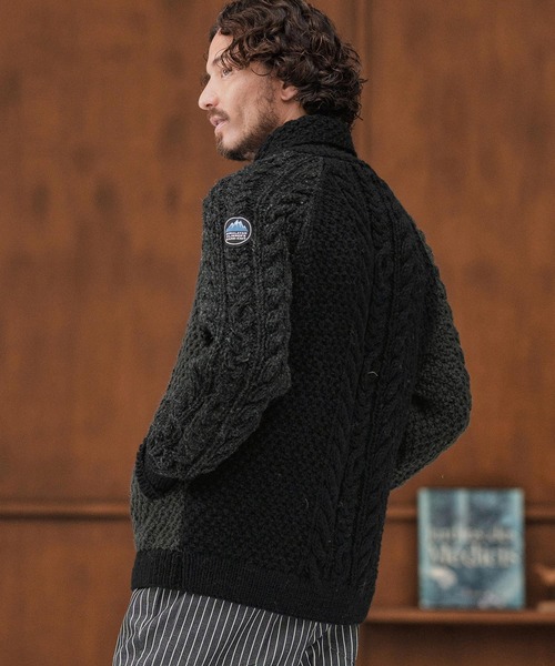 mcg3669-【HIMALAYAN CLIMBERS HAND-KNIT別注】手編み色切り替え