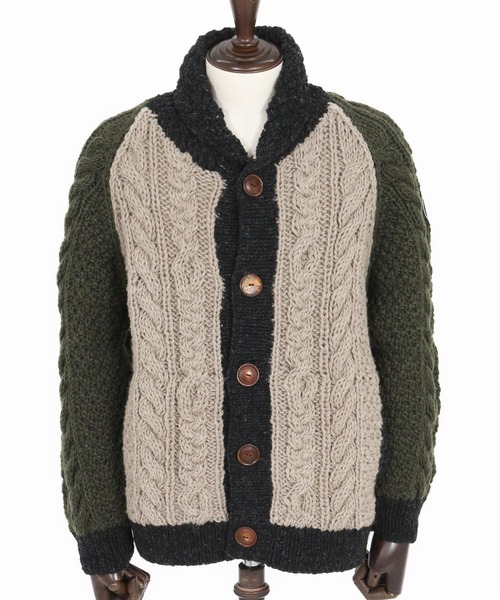 mcg3669-【HIMALAYAN CLIMBERS HAND-KNIT別注】手編み色切り替え