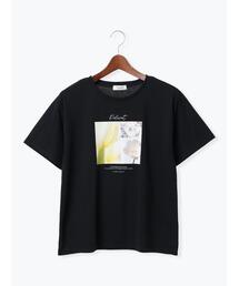 Te chichi TERRASSE | フラワー転写プリントTシャツ(Tシャツ/カットソー)