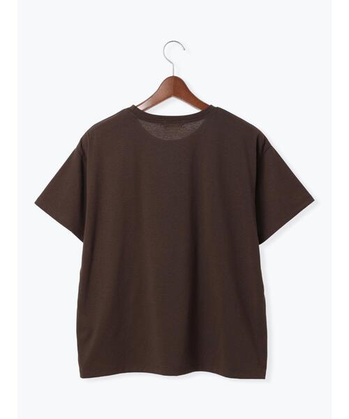 Te chichi TERRASSE(テチチテラス)の「フラワー転写プリントTシャツ(Tシャツ/カットソー・レディース・ブラック/オフホワイト/ブラウン・F)」の12枚目の写真