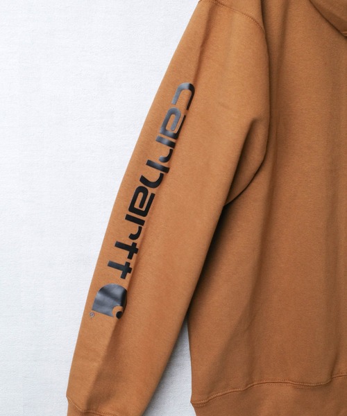 Carhartt(カーハート)の「【C-Carhartt】【Carhartt/カーハート】10.5oz LOOSE FIT MIDWEIGHT LOGO SLEEVE GRAPHIC PULLOVER HOODIE 10.5オンス ルーズフィット ミッドウェイト ロゴスリーブ グラフィック プルオーバー フーディー K288(パーカー・メンズ・ブラウン/ヘザーグレー/ブラック・MEDIUM/LARGE/X-LARGE/SMALL)」の21枚目の写真