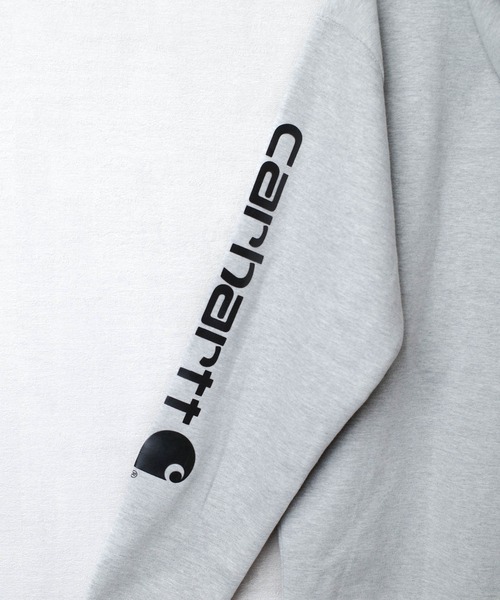 Carhartt(カーハート)の「【C-Carhartt】【Carhartt/カーハート】10.5oz LOOSE FIT MIDWEIGHT LOGO SLEEVE GRAPHIC PULLOVER HOODIE 10.5オンス ルーズフィット ミッドウェイト ロゴスリーブ グラフィック プルオーバー フーディー K288(パーカー・メンズ・ブラウン/ヘザーグレー/ブラック・MEDIUM/LARGE/X-LARGE/SMALL)」の10枚目の写真