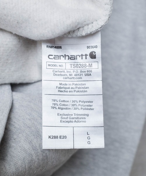 Carhartt(カーハート)の「【C-Carhartt】【Carhartt/カーハート】10.5oz LOOSE FIT MIDWEIGHT LOGO SLEEVE GRAPHIC PULLOVER HOODIE 10.5オンス ルーズフィット ミッドウェイト ロゴスリーブ グラフィック プルオーバー フーディー K288(パーカー・メンズ・ブラウン/ヘザーグレー/ブラック・MEDIUM/LARGE/X-LARGE/SMALL)」の11枚目の写真