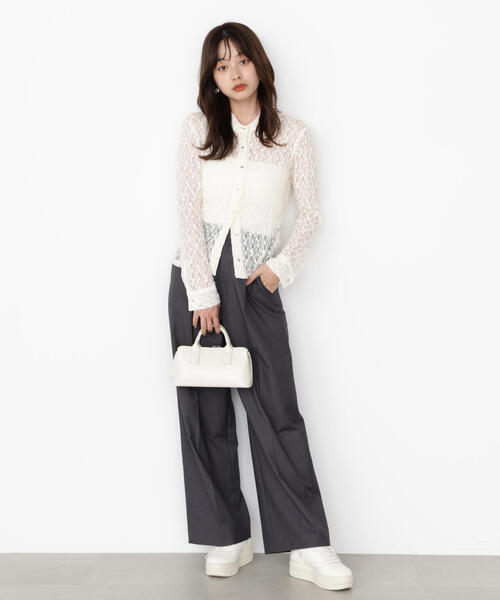 PROPORTION BODY DRESSING（プロポーションボディドレッシング）の「レースシャツ / 1215260803（Tシャツ/カットソー・レディース・ブラウン系その他/ブラック/ホワイト系その他・FREE）」の17枚目の写真