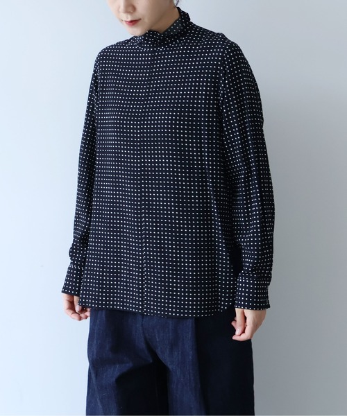 yuni(ユニ )の「dot print high neck ブラウス(シャツ/ブラウス・レディース・ブラック系その他2/ブラック系その他/ブラック系その他3・FREE)」の3枚目の写真