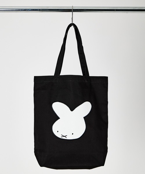 Miffy( ミッフィー)の「【 Miffy / ミッフィー 】ナインチェアップリケトートバッグ WNI(トートバッグ・レディース・ブラック/ナチュラル・FREE)」の2枚目の写真