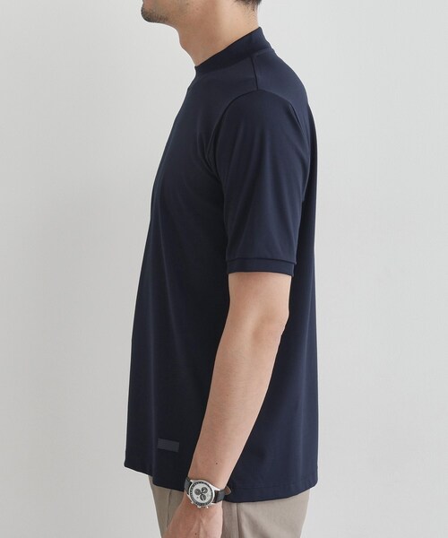 TAKEO KIKUCHI(タケオキクチ)の「【COOL CITY WEAR】モックネック プルオーバー /接触冷感(Tシャツ/カットソー・メンズ・ダークブラウン/ネイビー・02/03/04)」の5枚目の写真