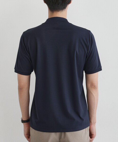 TAKEO KIKUCHI(タケオキクチ)の「【COOL CITY WEAR】モックネック プルオーバー /接触冷感(Tシャツ/カットソー・メンズ・ダークブラウン/ネイビー・02/03/04)」の6枚目の写真