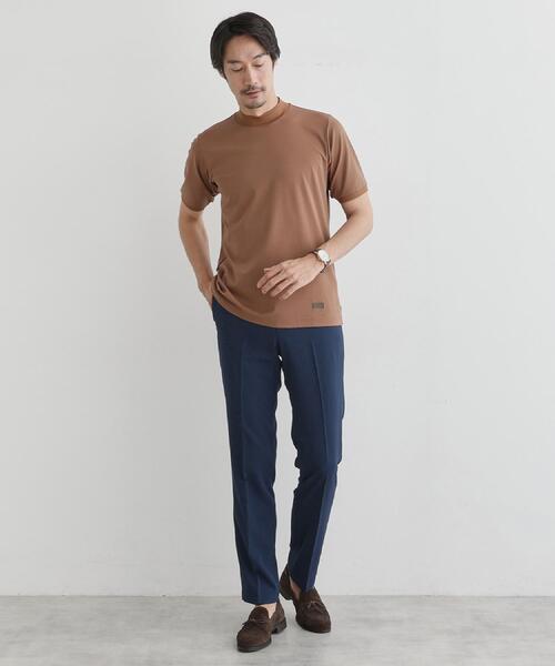 TAKEO KIKUCHI(タケオキクチ)の「【COOL CITY WEAR】モックネック プルオーバー /接触冷感(Tシャツ/カットソー・メンズ・ダークブラウン/ネイビー・02/03/04)」の14枚目の写真