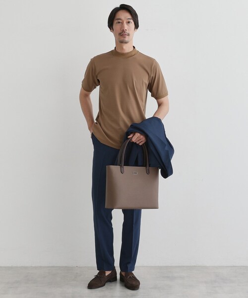 TAKEO KIKUCHI(タケオキクチ)の「【COOL CITY WEAR】モックネック プルオーバー /接触冷感(Tシャツ/カットソー・メンズ・ダークブラウン/ネイビー・02/03/04)」の15枚目の写真