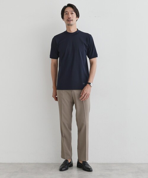 TAKEO KIKUCHI(タケオキクチ)の「【COOL CITY WEAR】モックネック プルオーバー /接触冷感(Tシャツ/カットソー・メンズ・ダークブラウン/ネイビー・02/03/04)」の20枚目の写真