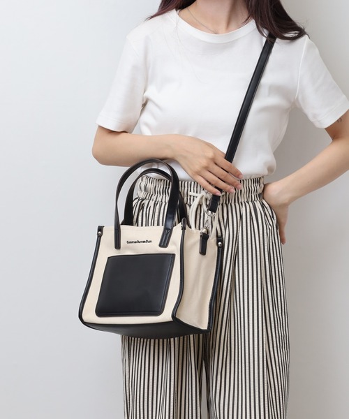 christian olivier(クリスチャンオリビエ)の「CHRISTIAN OLIVIER 【オンライン限定】キャンパス 2WAYトートバッグ(トートバッグ・レディース・ブラック/ベージュ/オレンジ/マスタード・M)」の5枚目の写真