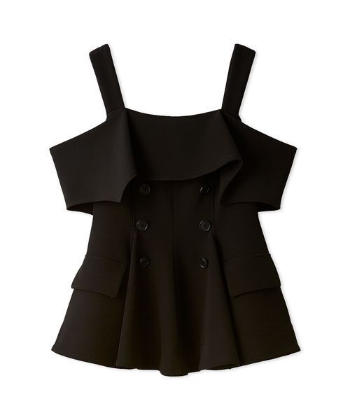 FRAY I.D（フレイアイディー）の「オフショルペプラムトップス（Tシャツ/カットソー・レディース・ベージュ/アイボリー/ブラック・0/1）」の4枚目の写真