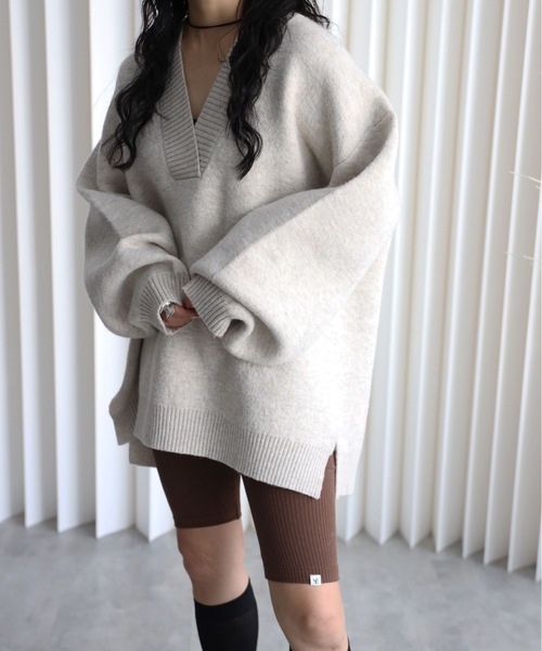 YENNA（イェンナ）の「【バイカーリブパンツ/ハーフレギンス】カプリパンツ / バミューダパンツ / ストレッチ素材（レギンス/スパッツ・レディース・ブラウン/グリーン/ブラック/ブルー/グレー/アイボリー・FREE）」の14枚目の写真