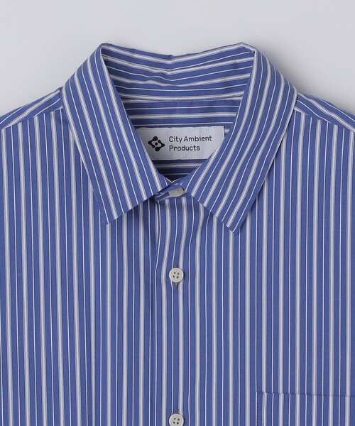 City Ambient Products（シティアンビエントプロダクツ）の「City Ambient Products: レギュラーカラー ブロード ストライプ シャツ（シャツ/ブラウス・メンズ・ブルー/ホワイト・SMALL/MEDIUM/LARGE）」の8枚目の写真