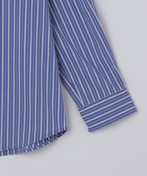 City Ambient Products（シティアンビエントプロダクツ）の「City Ambient Products: レギュラーカラー ブロード ストライプ シャツ（シャツ/ブラウス・メンズ・ブルー/ホワイト・SMALL/MEDIUM/LARGE）」の9枚目の写真