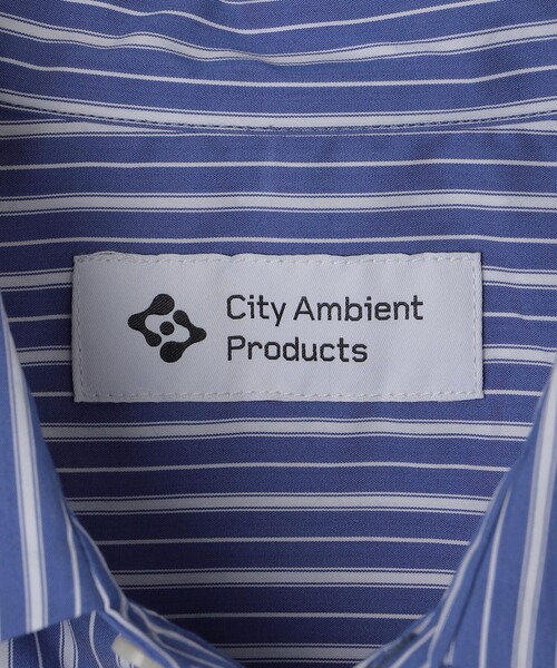 City Ambient Products（シティアンビエントプロダクツ）の「City Ambient Products: レギュラーカラー ブロード ストライプ シャツ（シャツ/ブラウス・メンズ・ブルー/ホワイト・SMALL/MEDIUM/LARGE）」の10枚目の写真